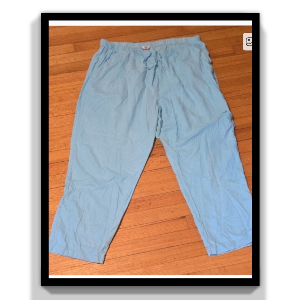 CJ Banks Light Blue Women's Drawstring Pants Size 2x